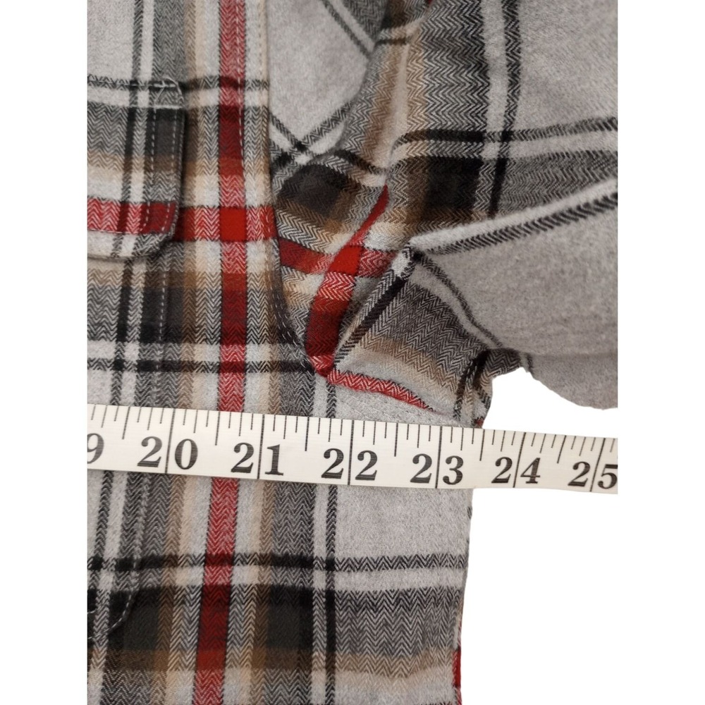 Carhartt Flannel Shirt Men's size M Red White Plaid 100% Cotton Original Fit - Picture 10 of 14